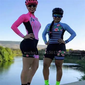 Frenesi pro tým žen vysoce kvalitní sexy kombinéza dlouhý rukáv profesionální triatlonový dres závodní jízda maillot ropa ciclismo