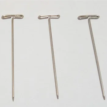 100ks T-KOLÍKY (51mm) pro paruku pěny t pin jehly brazilské manekýn hlavu typ šití