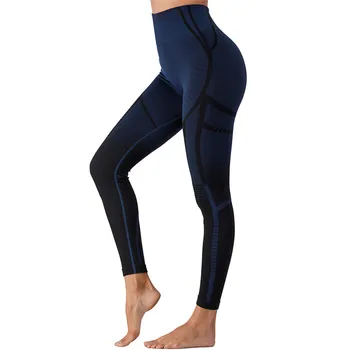 Pruhované Kalhoty Na Jógu 2020 Nové Módní Sexy Ženy Vysoký Pas Bodycon Slim Stretch Léto, Podzim, Posilovny, Sportovní Běžecká Jóga Motorkářské Kalhoty