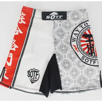 SOTF Bílý Japonský Styl Tisku Divoký Řev Bitvy Fitness Šortky mma boj šortky Tiger Muay Thai boxerské oblečení pretorian