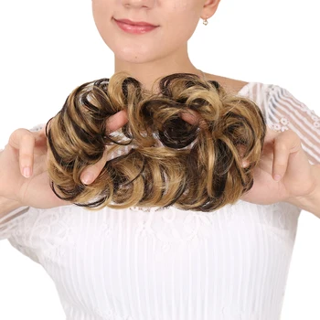 TALANG gumičkou vlasy drdol rozšíření syntetické Gumičky drdolu vlasy Updo donut příčesek falešné vlasy pro ženy