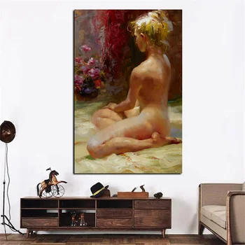 Abstraktní Nahá Žena olejomalby na Plátně Umění Obrázek Plakáty A Tisky Sexy Tělo ženy Zeď Obrázky pro Obývací Pokoj Cuadros