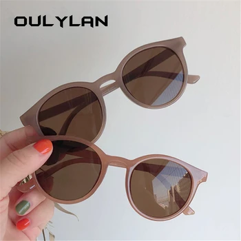 Oulylan Vintage Kulaté sluneční Brýle Muži Ženy Klasické Značky, Bílé, Béžové Sluneční Brýle Odstíny UV400 Dámské Brýle Unisex Brýle