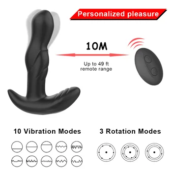 Sex Hračky Pro Muže, Otáčení O 360 Stupňů Prostaty Masér G-Bod Stimulaci Mužské Masturbant Vibrační Butt Plug, Anální Plug Vibrátor