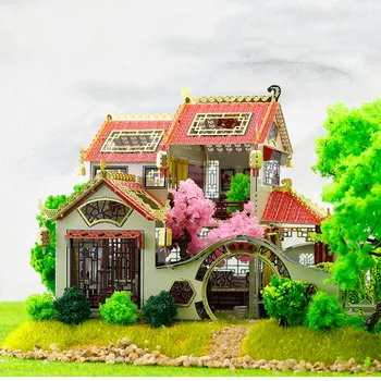 MMZ MODEL 3D kovové puzzle Yiranju house model stavebnice DIY Laser Sestavit puzzle model stavebnice puzzle pro děti