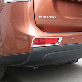 Pro Mitsubishi Outlander 2013, Auto Tělo Detektoru Chrome Trim, Zadní Ocas Zadní Mlhové Světlo Kryt Lampy Rám Držet Část 2ks