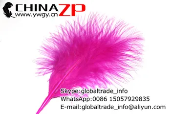 ZP Řemesla Factory www.ywgy.cn Levné a Kvalitní 100ks/hodně Barvené Hot Pink Turecko Marabou Peří