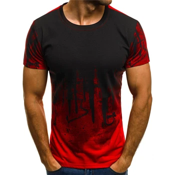 2020 Nejnovější 3D Tištěné T-Shirt Inkoust Kreslit Vzor Krátký Rukáv Příležitostné Letní Topy Trička Módní O-Neck Tshirt Mužského