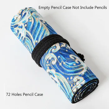 Kawaii Školy Roll penál pro Dívky Chlapci Pencilcase Plátno Trestního Pero Taška Velká 12/24/36/48/72 Sankce Sankce Box Dodávky