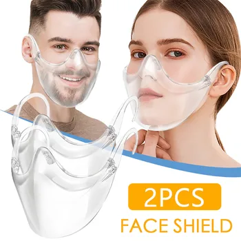 2ks Odolné Maska Obličeje Kombinovat Plastové Opakovaně použitelné Jasné, Maska na Obličej Štít Pohodlné Transparente Krytí Vizuální Maska na Obličej