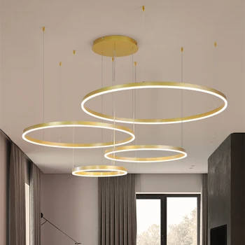 Nordic Luxusní Lustry, Lampy Moderní Kolo Akryl Lustr, Osvětlení, Obývací Pokoj Hotelová Hala Kuchyně Závěsné Svítidlo Home Decor