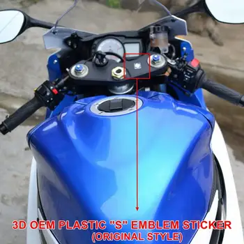 Motocykl 3D Plastický Znak Odznak Obtisk Nálepka Pro Suzuki GSX-R GSXR 600 750 1000 1300 Hayabusa Vidlice Horní Triple Tree Svorky