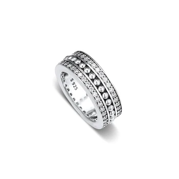 CKK Navždy Podpis Prsten 925 Sterling Silver Clear CZ Originální Svatební Prsteny pro ženy Stříbro 925 anillos mujer Jemné Šperky