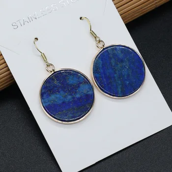 2020 Unikátní Houpat Náušnice pro Ženy Přírodní Kámen Lapis Lazuli Ušní Kapky Módní Šperky Ručně vyráběné Skvosty Umění Náušnice Dárek
