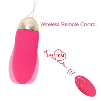 IKOKY Výkonný Bullet Vibrátor Dálkové Ovládání Vibrační Vajíčko Klitorisu Stimulátor 10 Rychlost G-Spot Masér Sexuální Hračky pro Ženy