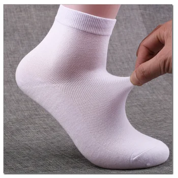 Bavlněné ponožky muži Mesh Čisté Barvy Letní Tenké 5 párů/lot business casual calcetines meias homme komprese