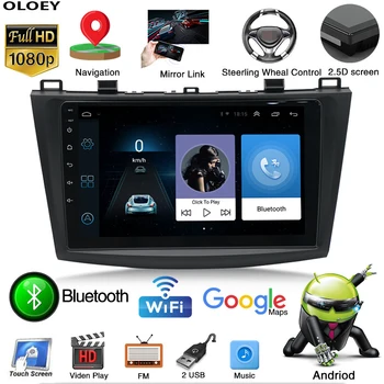 Android 9.1 Auto Rádio WIFI, Bluetooth, 2G +32G 2 din Multimediální DVD Přehrávač Pro Mazda3 2011-autorádio S zadní pohled kamery