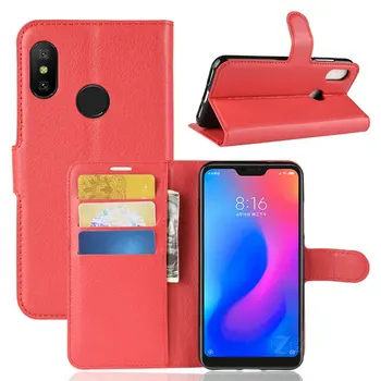 Pro Xiaomi Mi A2 Lite WIERSS Peněženka Telefonu Pouzdro pro Xiaomi Redmi Note 7 Pro Redmi 6 Pro Flip Kožené Pouzdro Etui Fundas>