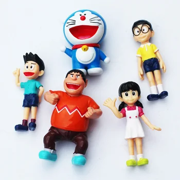5kusů/set Doraemon Postavy Nobita Sizuka Takeshi PVC Obrázek Panenky Hračky, 5~7 cm Hračky