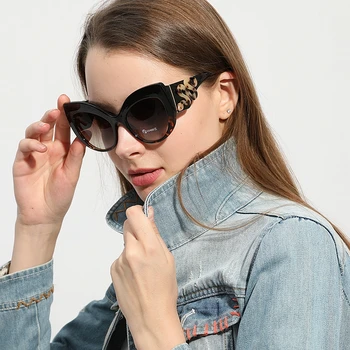 2019 Luxusní ženy cat eye sluneční brýle vintage nadrozměrné Značky Návrhář Hadí kůže rám unikátní Sluneční brýle muži Ženy odstíny UV400