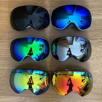 Muži Ženy Lyžařské Brýle s Magnetickým Dvojité Vrstvy Objektivu Lyžování Anti-fog UV400 Snowboardové Brýle, Lyžařské Brýle, Brýle Zdobí objektiv
