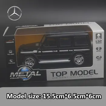Model vozu 4 dveře G65 SUV slitiny diecasts vytáhnout zpět, auta, hračky s světlo, zvuk, vysoce kvalitní dětská hračka dárek modely auta 1/32