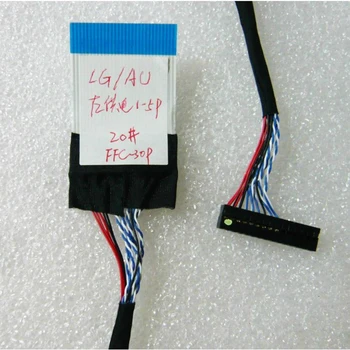 FFC 30P flexibilní plochý kabel LVDS Kabel, FIX-30P-D8 1ch 8-bit 30 kolíky 30pin jeden Kabel 8 400 mm 2 modely pro velké velikosti panelu