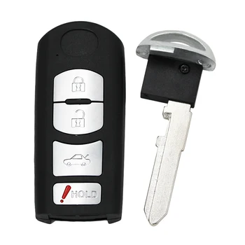 3+1/4 Tlačítka Dálkového Smart Prox Klíč FSK 315mhz pro Mazda 6 2009 2010 2011 2012 2013 VDO Systém FCC ID: KR55WK49383 Uncut Blade