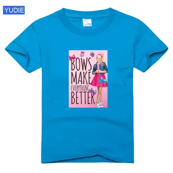 Dívky T Košile Módní 2020 Letní Nové dívky chlapci Oblečení jojo siwa Oblečení Krátký Rukáv T-shirt Děti Karikatura Bavlněné Topy Trička