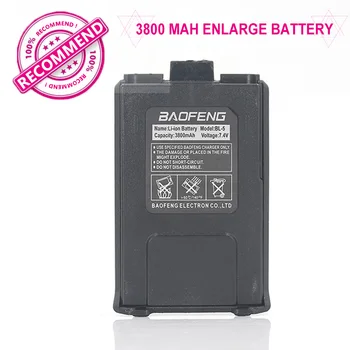BL-5 Baofeng UV-5R Baterie 1800mAh 3800mAh Baterie, USB Kabel pro Baofeng Walkie Talkie BF-F8 UV5R UV-5RE, UV-5RA 5RB 5RL F8+ F8HP