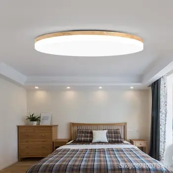 Severské Dřevo, LED Stropní Světla Ultratenkých 5cm Stropní Svítidlo pro Obývací Pokoj Ložnice Stropní Světlo, Kolo/Čtvercové Stropní Lustr