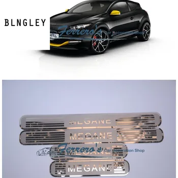 Doprava zdarma 4ks/mnoho z nerezové oceli auto samolepky styling ultra-tenké dveře, parapet Šoupat Deska pedálu Pro Renault Megane-2017