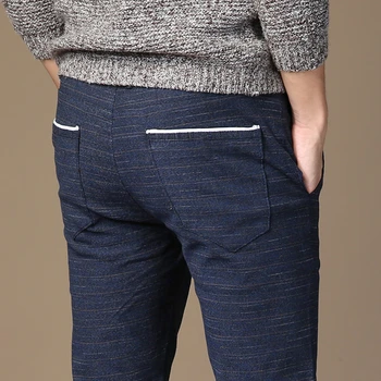 MRMT 2021 Značky Tlusté Pánské Kalhoty Pánské Kalhoty Pro muže Ležérní Mužů Pruhované Micro Elastické Rovné Kalhoty, Oblečení Kalhoty Muž