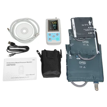 CE, FDA ABPM50 ambulantní monitor krevního tlaku 24 hodin NIBP Holter s Free Adult Manžety