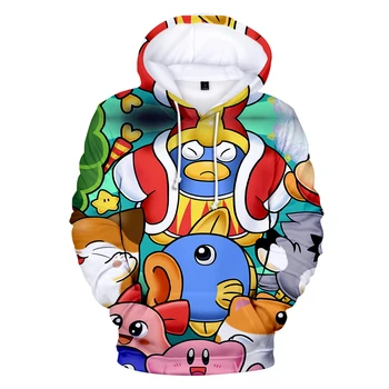 Kawaii Kirby 3D Mikiny Muži/ženy Mikiny Módní Hot Hra Kirby Mikina Tak Roztomilá Mikina s Kapucí Chlapci/dívky Hip Hop Kabáty
