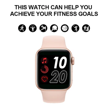 Muži Ženy Smartwatch Série 5 Volání Bluetooth 44mm Monitor Srdečního tepu, Krevní Tlak Chytré Hodinky pro Apple Android IWO 12 T500