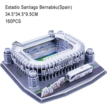 DIY 3D Puzzle Svět Puzzle Fotbalový Stadion Evropské Fotbalové Hřiště Montované Budovy Model Puzzle, Hračky Pro Děti