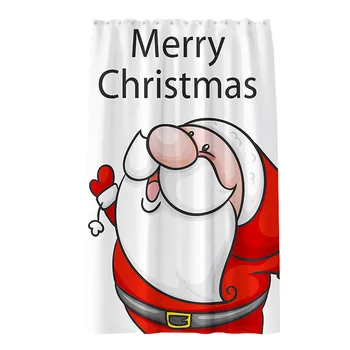 Vodotěsné Sprchový Závěs, Santa, Veselé Vánoce Polyesterové Tkaniny Koupelna Opona Vložky Vánoční Dekorace Závěs