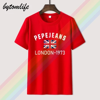 2020 Nejnovější Retro Pepe-Jeans-London Ležérní Tričko Pánské Letní Černé Bavlna Krátký Rukáv O-Neck Tee Shirt Topy Tričko Unisex