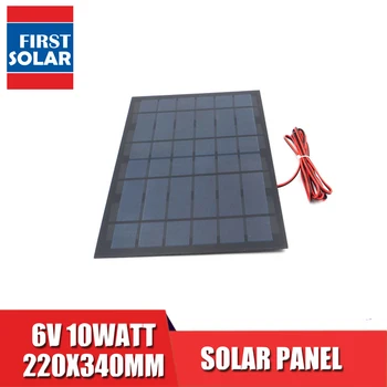 6VDC 10Watt Rozšířit drát Solární Panel Polykrystalický Křemík DIY 12V Baterie, Nabíječka Modul Mini Solární hračka drát