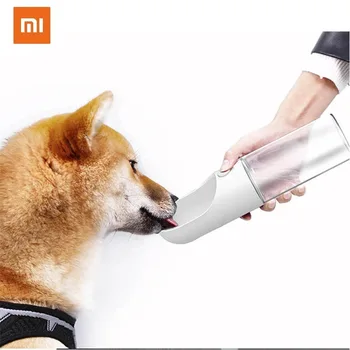 Xiaomi Pet Doprovodné Cup 300/400ML Stisknutím Vody Průhledné Přenosné Pet Vody, Šálek Venkovní Kočka a Pes Vody Dávkovač Krmiva