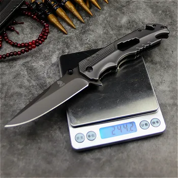 PEGASI230mm 9CR18 taktické venkovní skládací nůž přežití boji proti kapesní nůž EDC lovecké skládací nůž + nůž, olej + brus