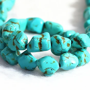 Modrá calaite tyrkysů kámen, 9-11mm nepravidelný tvar volné distanční korálky pro výrobu šperků hot prodej 15 palcový B304