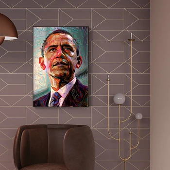 Americké Prezident Obama Portrét Plátno Umění Moderní Obrazy Pop Zdi Plakáty A Tisky Cuadros Obrázky Pro Obývací Pokoj