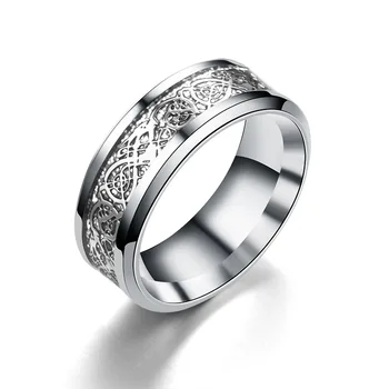 Móda z nerezové oceli černé zirkony cz muži prsten kapely věčnost snubní prsteny pro muže prstem velkoobchod šperky R4972