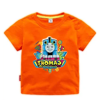 Thomas a Přátelé nové dětské oblečení dětské letní s krátkými rukávy T-shirt dna tričko půl rukáv košile šaty