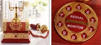 Milenec Svatební Domova Music Box Klasické Červené Telefonní Figurka Desktop šperkovnice Luxusní Dárek Vysoké Kvality Music Box