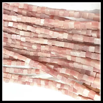 Příroda růžové opály přírody klenot kámen struny čtvercového tvaru velikosti 4xx4mm 6x6mm pro náramky což doplňky a šperky zjištění