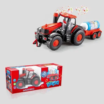 Autíčko Bublina Foukání Traktor s Světla, Zvuk, Děti, Stroje, Auta, Hračky Nákladních Vozidel Obrázek Plápolal Hračky Pro Děti