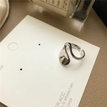 Autentické 925 Sterling Silver Prstenů křivka Prsteny pro Ženy, Svatební Originální Stříbrné Šperky